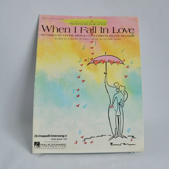 When I Fall In Love Sheet Music PVG Sleepless In Seattle Vintage - Picture 1 of 2